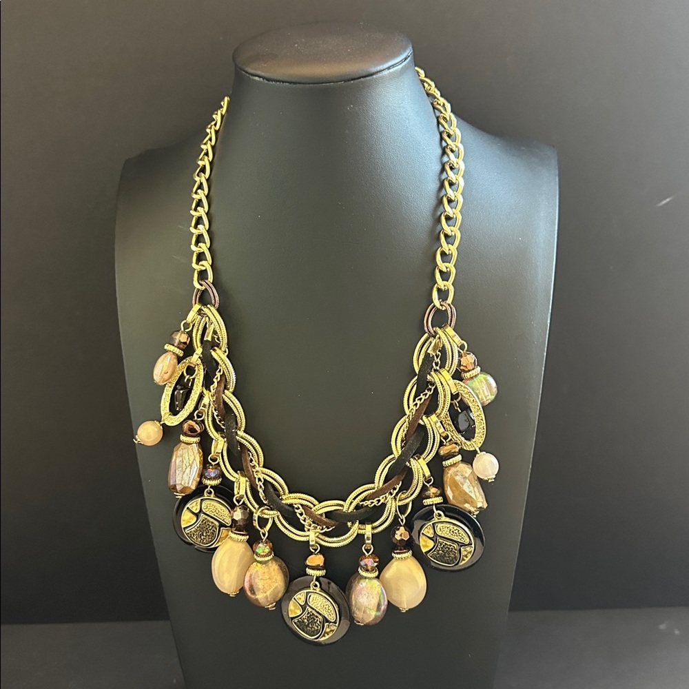 New Ruby Rd Beaded Necklace Gold Tone With Tags Mothers Day